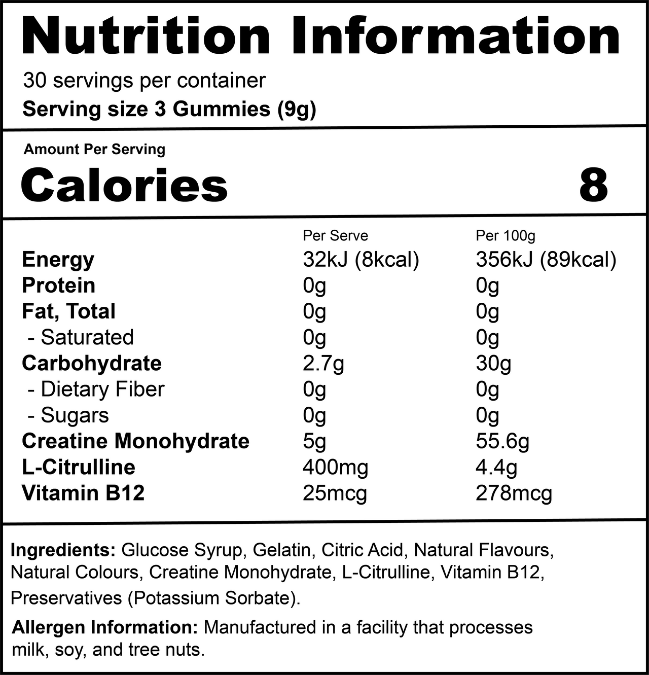 Creatine Gummies Apple Assault